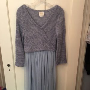 Maeve sweater top dress with tulle skirt